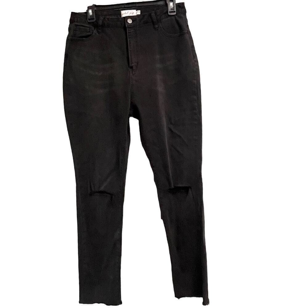 Petal & Pup Black Stretched Distressed Jeans Size 12